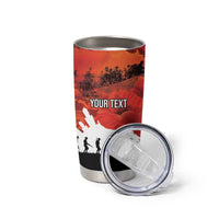Anzac Day Gallipoli Personalised Tumbler Cup Red Poppy Flowers LT9 - Polynesian Pride