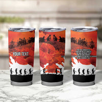 Anzac Day Gallipoli Personalised Tumbler Cup Red Poppy Flowers LT9 - Polynesian Pride