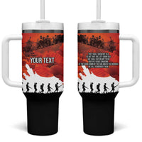 Anzac Day Gallipoli Personalised Tumbler With Handle Red Poppy Flowers LT9 One Size: 40 oz Red - Polynesian Pride