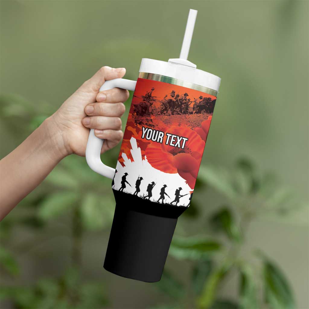 Anzac Day Gallipoli Personalised Tumbler With Handle Red Poppy Flowers LT9 - Polynesian Pride
