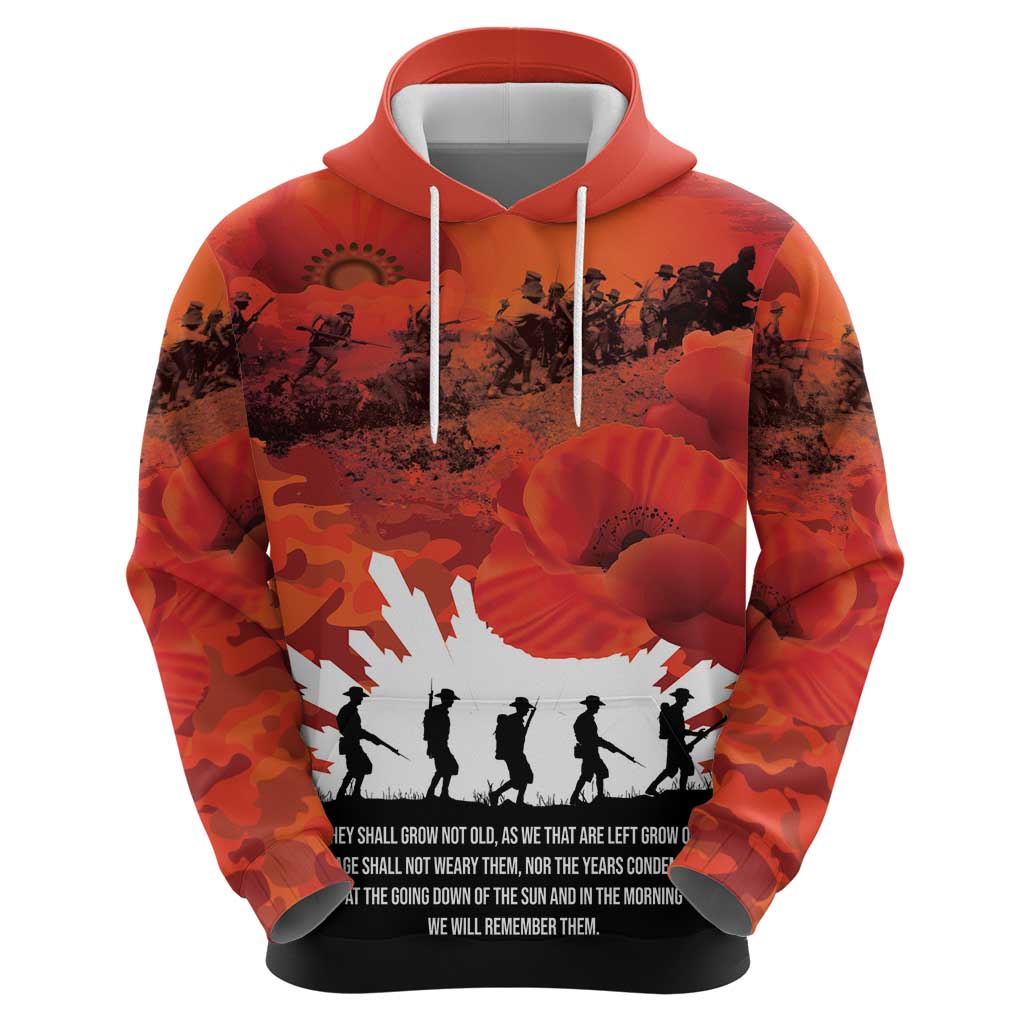 Anzac Day Gallipoli Personalised Zip Hoodie Red Poppy Flowers