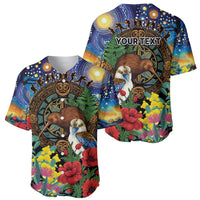 Kiwi-Kookaburra Bird ANZAC Personalised Baseball Jersey Aussie Golden Wattle Poppy Flowers