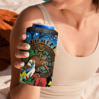 Kiwi-Kookaburra Bird ANZAC Personalised 4 in 1 Can Cooler Tumbler Aussie Golden Wattle Poppy Folowers