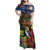 Kiwi-Kookaburra Bird ANZAC Personalised Family Matching Off Shoulder Maxi Dress and Hawaiian Shirt Aussie Golden Wattle Poppy Flowers