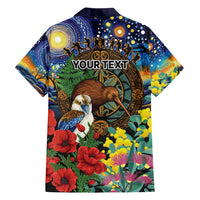 Kiwi-Kookaburra Bird ANZAC Personalised Family Matching Tank Maxi Dress and Hawaiian Shirt Aussie Golden Wattle Poppy Flowers