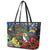 Kiwi-Kookaburra Bird ANZAC Personalised Leather Tote Bag Aussie Golden Wattle Poppy Flowers