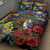 Kiwi-Kookaburra Bird ANZAC Personalised Quilt Bed Set Aussie Golden Wattle Poppy Flowers