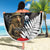 Kiwi-Tui Bird Soldier ANZAC Day Personalised Beach Blanket Maori Silver Fern Motif