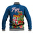Polynesian Pride Fiji Baseball Jacket Tropical Flowers and Tapa Pattern LT9 - Polynesian Pride