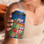 Fiji Island Tropical Flowers and Tapa Pattern 4 in 1 Can Cooler Tumbler