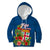 Polynesian Pride Fiji Kid Hoodie Tropical Flowers and Tapa Pattern LT9 Hoodie Blue - Polynesian Pride