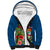 Polynesian Pride Fiji Sherpa Hoodie Tropical Flowers and Tapa Pattern LT9 Unisex Blue - Polynesian Pride