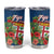 Fiji Island Tropical Flowers and Tapa Pattern Tumbler Cup