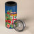 Personalised Fiji Island Tropical Flowers and Tapa Pattern 4 in 1 Can Cooler Tumbler