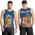 Personalised Fiji Men Tank Top Tropical Flowers and Tapa Pattern LT9 - Polynesian Pride