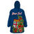 Personalised Fiji Wearable Blanket Hoodie Tropical Flowers and Tapa Pattern LT9 - Polynesian Pride