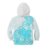 Polynesian Kid Hoodie Tribal Tattoo Aqua Screen Color LT9 Zip Hoodie Aqua - Polynesian Pride