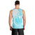 Polynesian Men Tank Top Tribal Tattoo Aqua Screen Color LT9 - Polynesian Pride