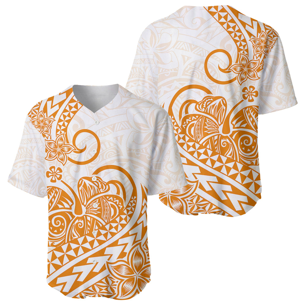 Polynesian Baseball Jersey Tribal Tattoo Gold Screen Color LT9 Gold - Polynesian Pride