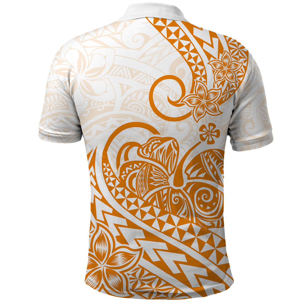 Polynesian Polo Shirt Tribal Tattoo Gold Screen Color LT9 - Polynesian Pride