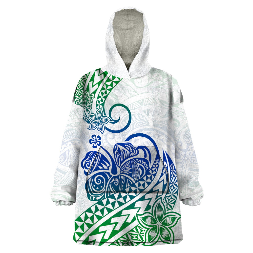 Polynesian Wearable Blanket Hoodie Tribal Tattoo Gradient 03 Screen Color LT9 One Size Gradient - Polynesian Pride