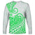 Polynesian Long Sleeve Shirt Tribal Tattoo Green Screen Color LT9 Unisex Green - Polynesian Pride