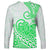 Polynesian Long Sleeve Shirt Tribal Tattoo Green Screen Color LT9 - Polynesian Pride