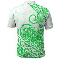 Polynesian Polo Shirt Tribal Tattoo Green Screen Color LT9 - Polynesian Pride
