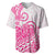 Polynesian Baseball Jersey Tribal Tattoo Pink Screen Color LT9 - Polynesian Pride