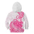 Polynesian Kid Hoodie Tribal Tattoo Pink Screen Color LT9 Zip Hoodie Pink - Polynesian Pride