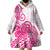 Polynesian Wearable Blanket Hoodie Tribal Tattoo Pink Screen Color LT9 - Polynesian Pride