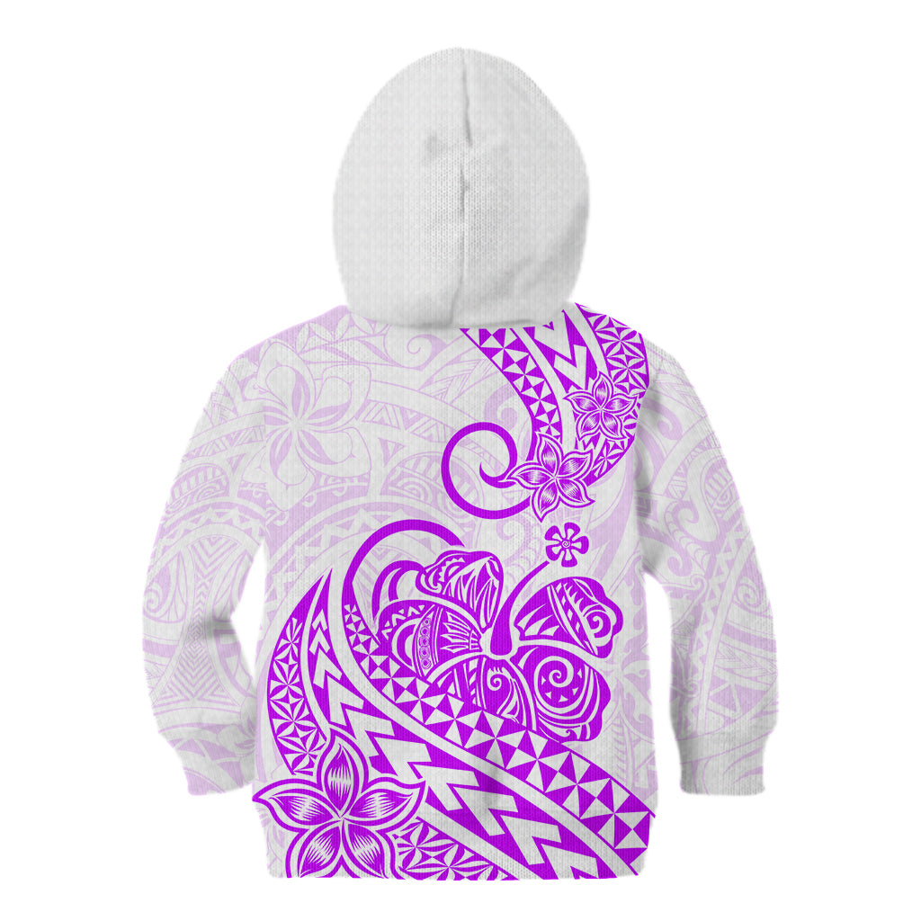 Polynesian Kid Hoodie Tribal Tattoo Purple Screen Color LT9 Zip Hoodie Purple - Polynesian Pride