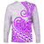 Polynesian Long Sleeve Shirt Tribal Tattoo Purple Screen Color LT9 - Polynesian Pride