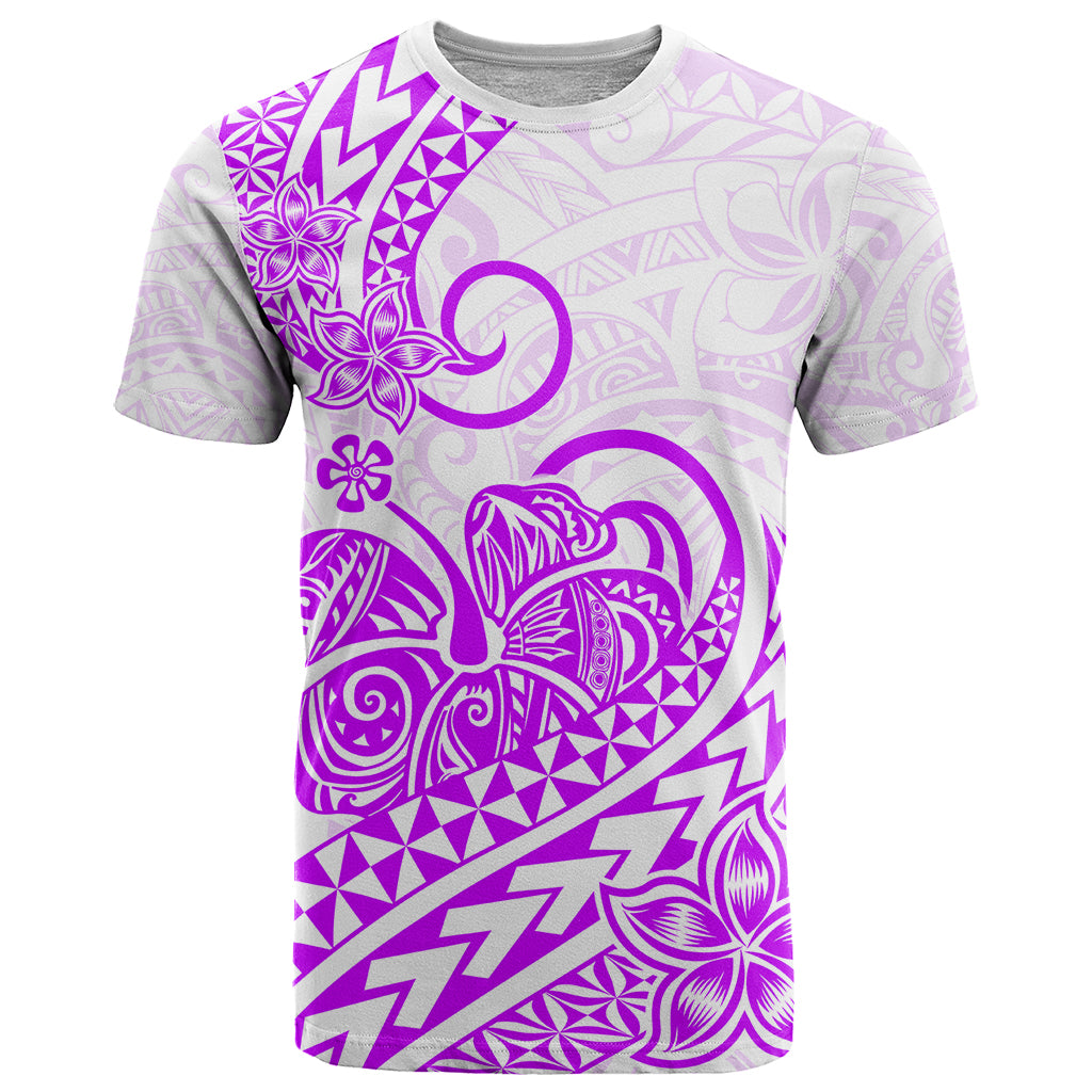 Polynesian T Shirt Tribal Tattoo Purple Screen Color LT9 Purple - Polynesian Pride