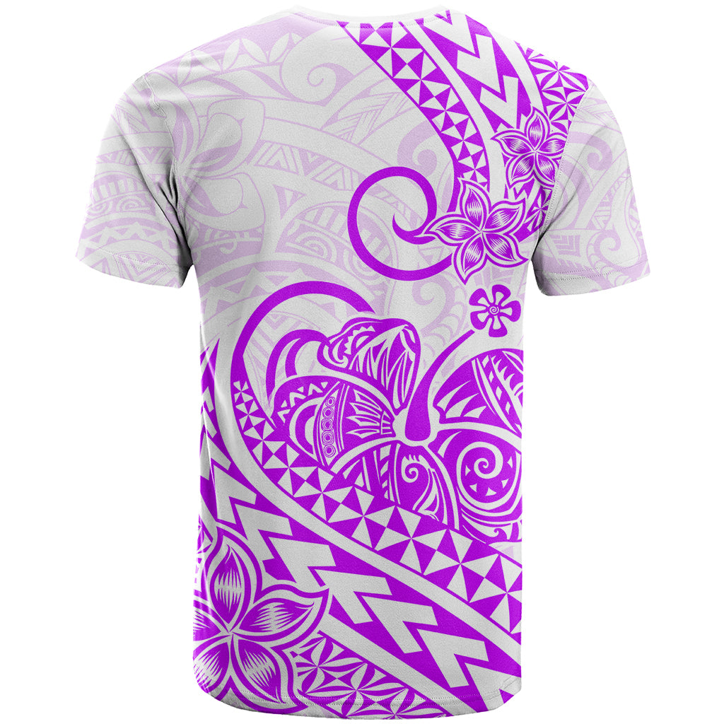 Polynesian T Shirt Tribal Tattoo Purple Screen Color LT9 - Polynesian Pride