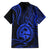 Polynesian Guam Coat of Arms Family Matching Tank Maxi Dress and Hawaiian Shirt Polynesian Tribal Tattoo Blue Version