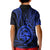 Polynesian Pride Guam Kid Polo Shirt With Polynesian Tribal Tattoo and Coat of Arms Blue Version LT9 - Polynesian Pride