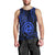 Polynesian Pride Guam Men Tank Top With Polynesian Tribal Tattoo and Coat of Arms Blue Version LT9 - Polynesian Pride