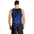 Polynesian Pride Guam Men Tank Top With Polynesian Tribal Tattoo and Coat of Arms Blue Version LT9 - Polynesian Pride