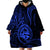 Polynesian Pride Guam Wearable Blanket Hoodie With Polynesian Tribal Tattoo and Coat of Arms Blue Version LT9 - Polynesian Pride