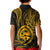 Polynesian Pride Guam Kid Polo Shirt With Polynesian Tribal Tattoo and Coat of Arms Gold Version LT9 - Polynesian Pride