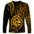 Polynesian Pride Guam Long Sleeve Shirt With Polynesian Tribal Tattoo and Coat of Arms Gold Version LT9 - Polynesian Pride