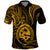 Polynesian Pride Guam Polo Shirt With Polynesian Tribal Tattoo and Coat of Arms Gold Version LT9 Gold - Polynesian Pride