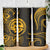 Polynesian Guam Coat of Arms Skinny Tumbler Polynesian Tribal Tattoo Gold Version