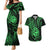 Polynesian Guam Coat of Arms Couples Matching Mermaid Dress and Hawaiian Shirt Polynesian Tribal Tattoo Green Version