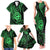 Polynesian Guam Coat of Arms Family Matching Tank Maxi Dress and Hawaiian Shirt Polynesian Tribal Tattoo Green Version