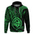 Polynesian Pride Guam Hoodie With Polynesian Tribal Tattoo and Coat of Arms Green Version LT9 - Polynesian Pride