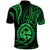 Polynesian Pride Guam Polo Shirt With Polynesian Tribal Tattoo and Coat of Arms Green Version LT9 - Polynesian Pride