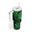 Polynesian Guam Coat of Arms Tumbler With Handle Polynesian Tribal Tattoo Green Version