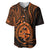 Polynesian Pride Guam Baseball Jersey With Polynesian Tribal Tattoo and Coat of Arms Orange Version LT9 - Polynesian Pride